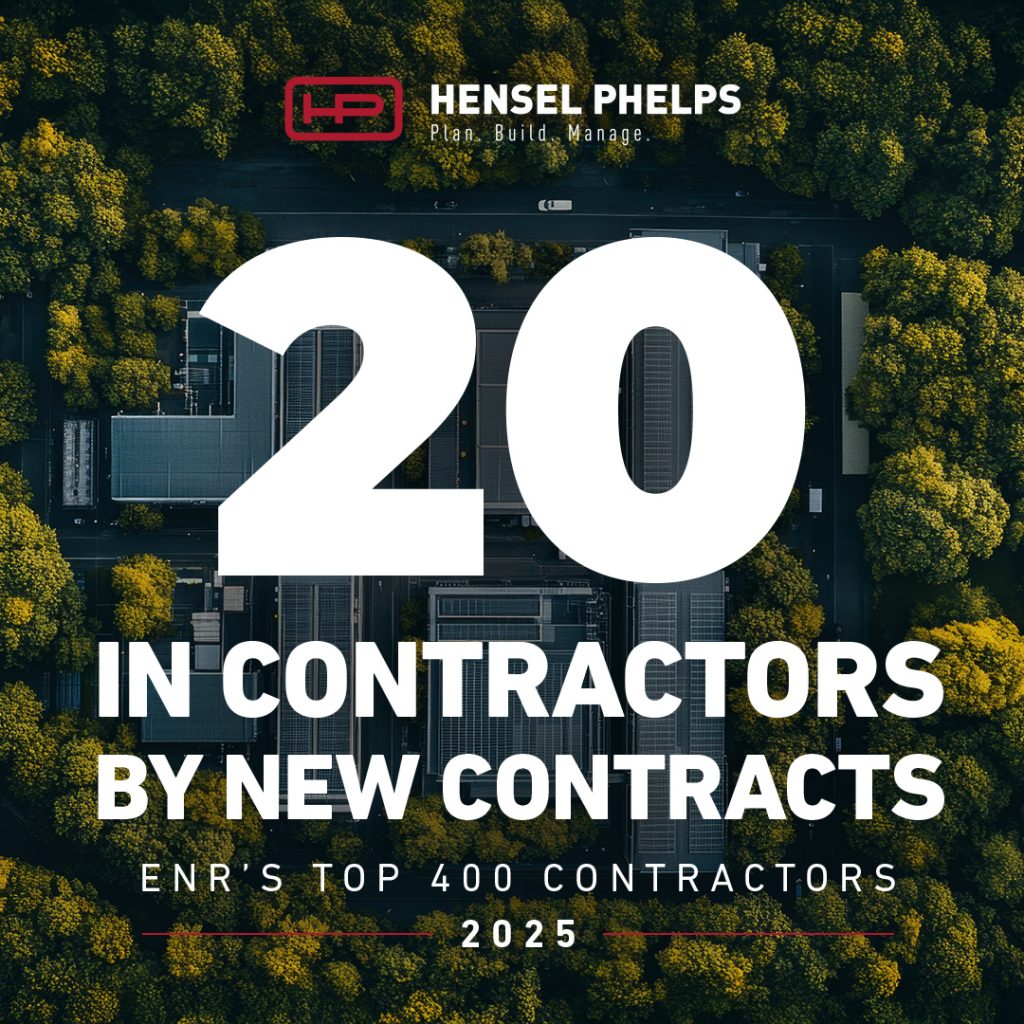 Hensel Phelps ENR #20 Contractors by New Contracts Rankings 2025